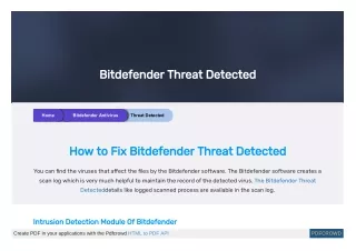 bitdefender threat detected