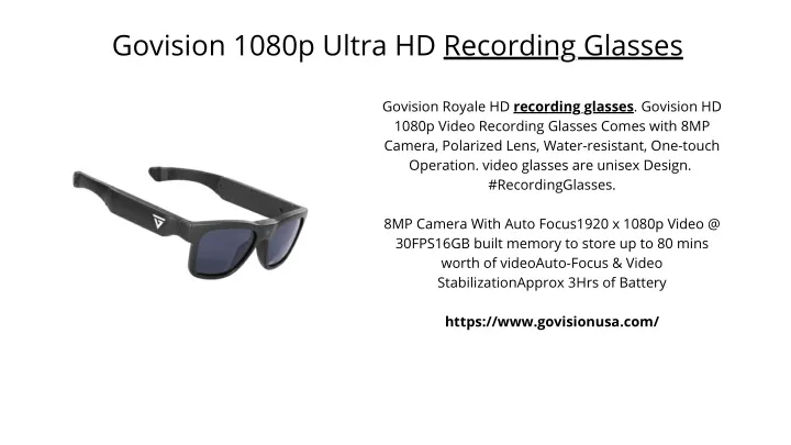 govision 1080p ultra hd recording glasses