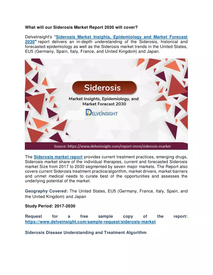 what will our siderosis market report 2030 will