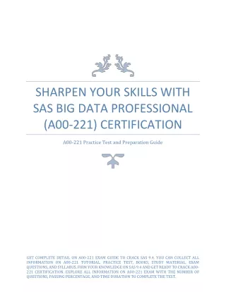 sharpen your skills with sas big data