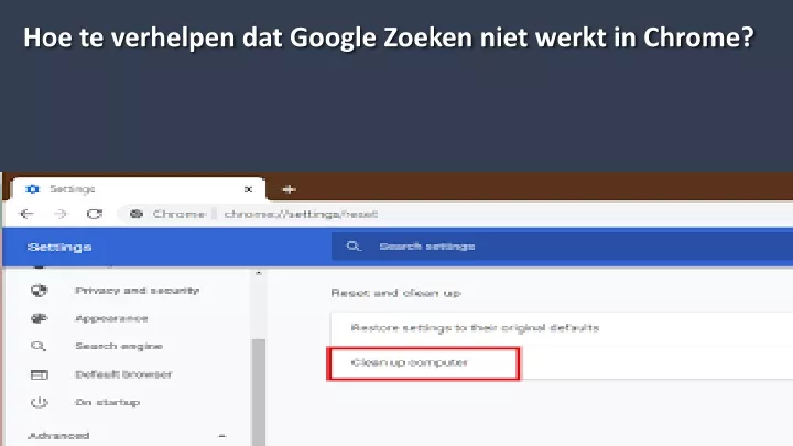 hoe te verhelpen dat google zoeken niet werkt