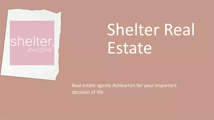 shelter real estate