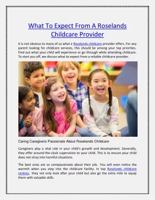 Roselands Childcare