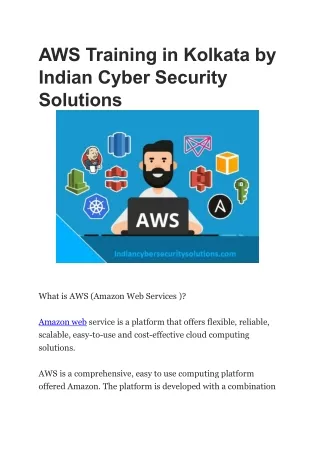 aws training in kolkata by indian cyber security