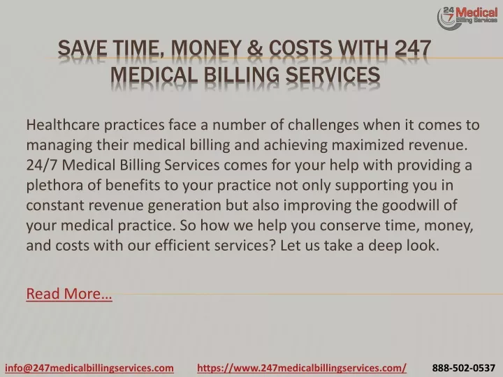 save time money costs with 247 medical billing services
