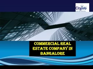 Commercial Real Estate Company in Bangalore