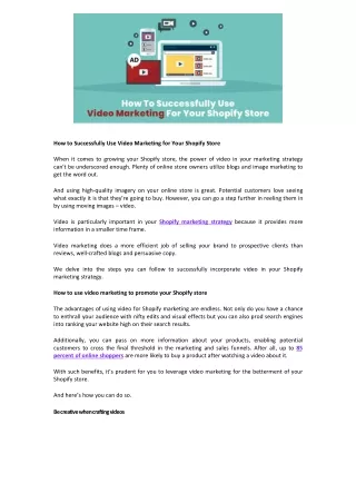 how to successfully use video marketing for your