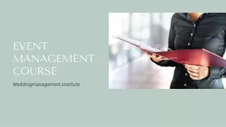 Best Event Management Course