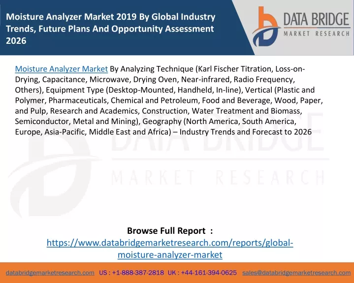 moisture analyzer market 2019 by global industry