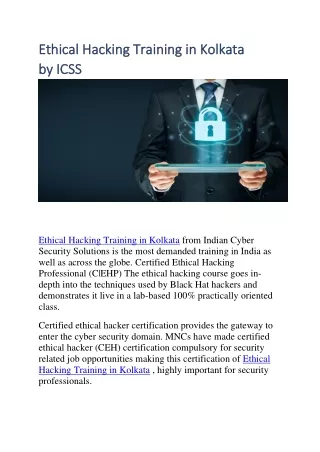 ethical hacking training in kolkata ethical