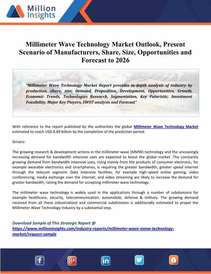 millimeter wave technology market outlook present