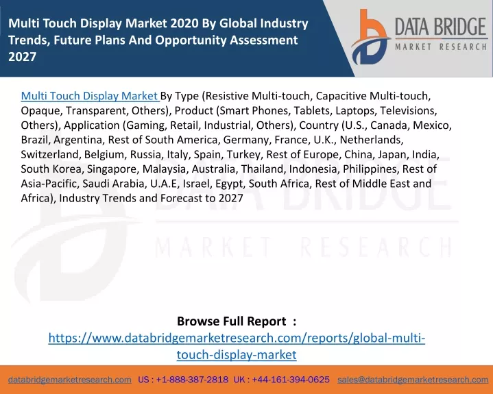 multi touch display market 2020 by global