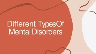Rules Of Different Types Of Mental Disorders.