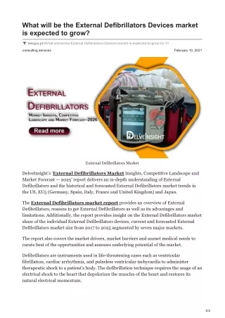 what will be the external defibrillators devices