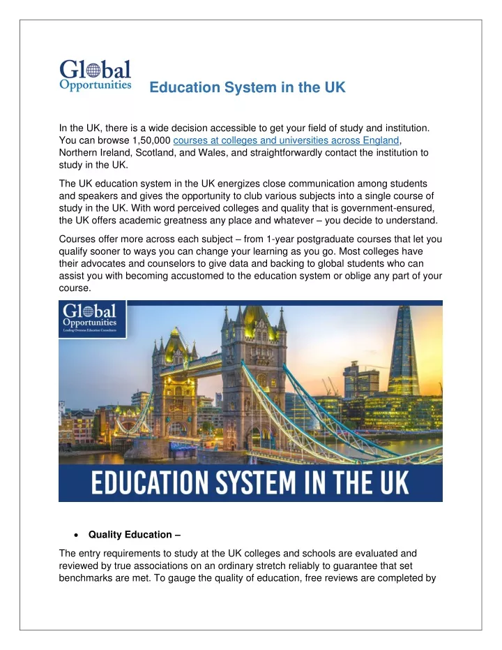 education system in the uk
