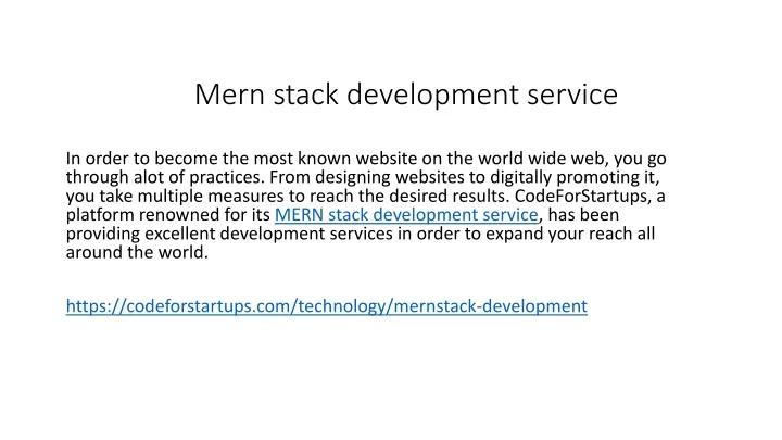 mern stack development service