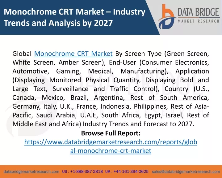 monochrome crt market industry trends