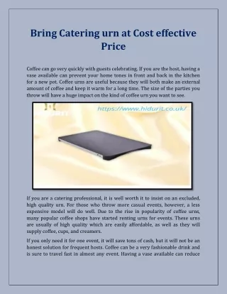bring catering urn at cost effective price
