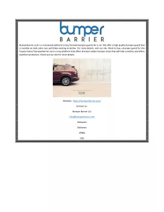Rubber Bumper Strip | Bumperbarrier.com