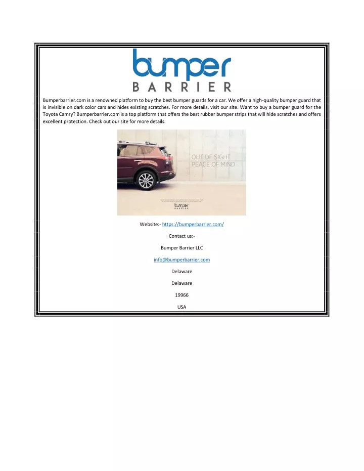 bumperbarrier com is a renowned platform