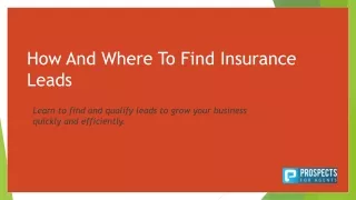 Generate High Quality Insurance Leads