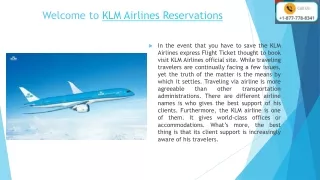 Last Minute Cheap KLM Flights Reservations