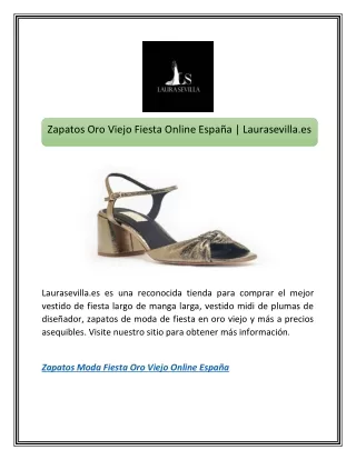 Zapatos Oro Viejo Fiesta Online España | Laurasevilla.es