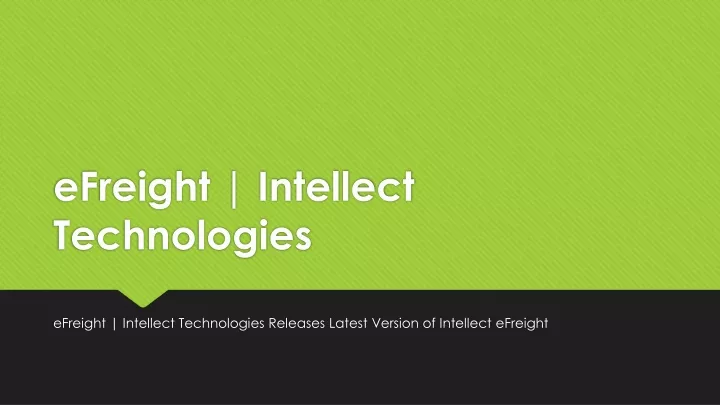 efreight intellect technologies