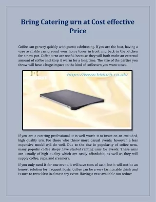 bring catering urn at cost effective price