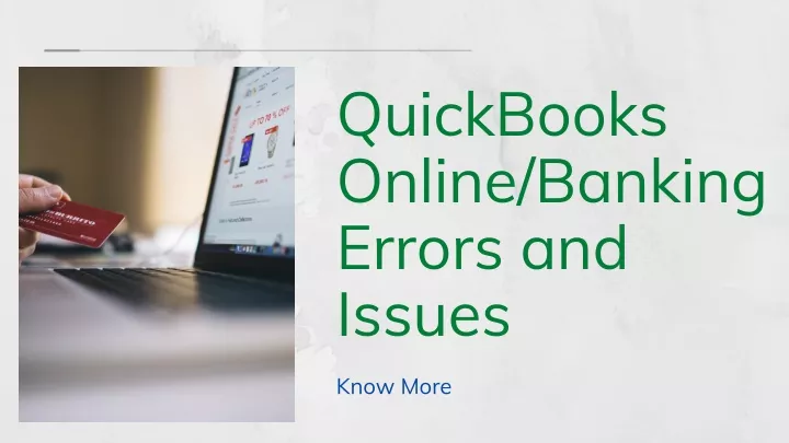 quickbooks online banking errors and issues