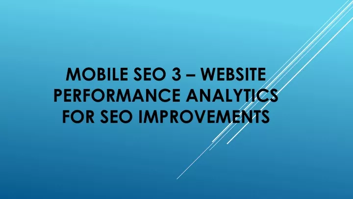 mobile seo 3 website performance analytics for seo improvements