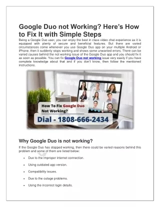 Google Duo not Working: How to fix?