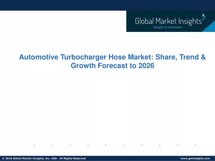 automotive turbocharger hose market share trend