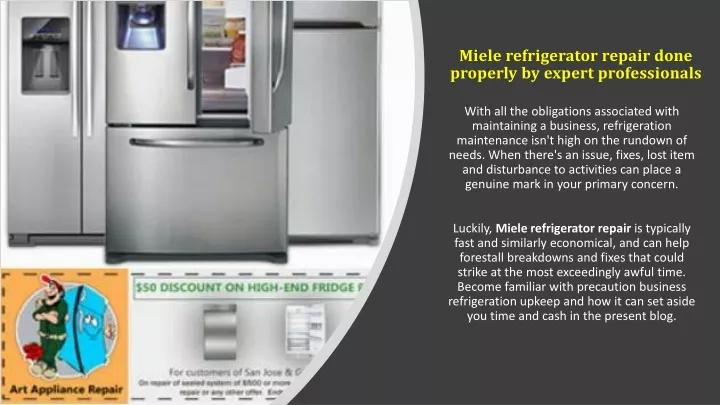miele refrigerator repair done properly by expert professionals