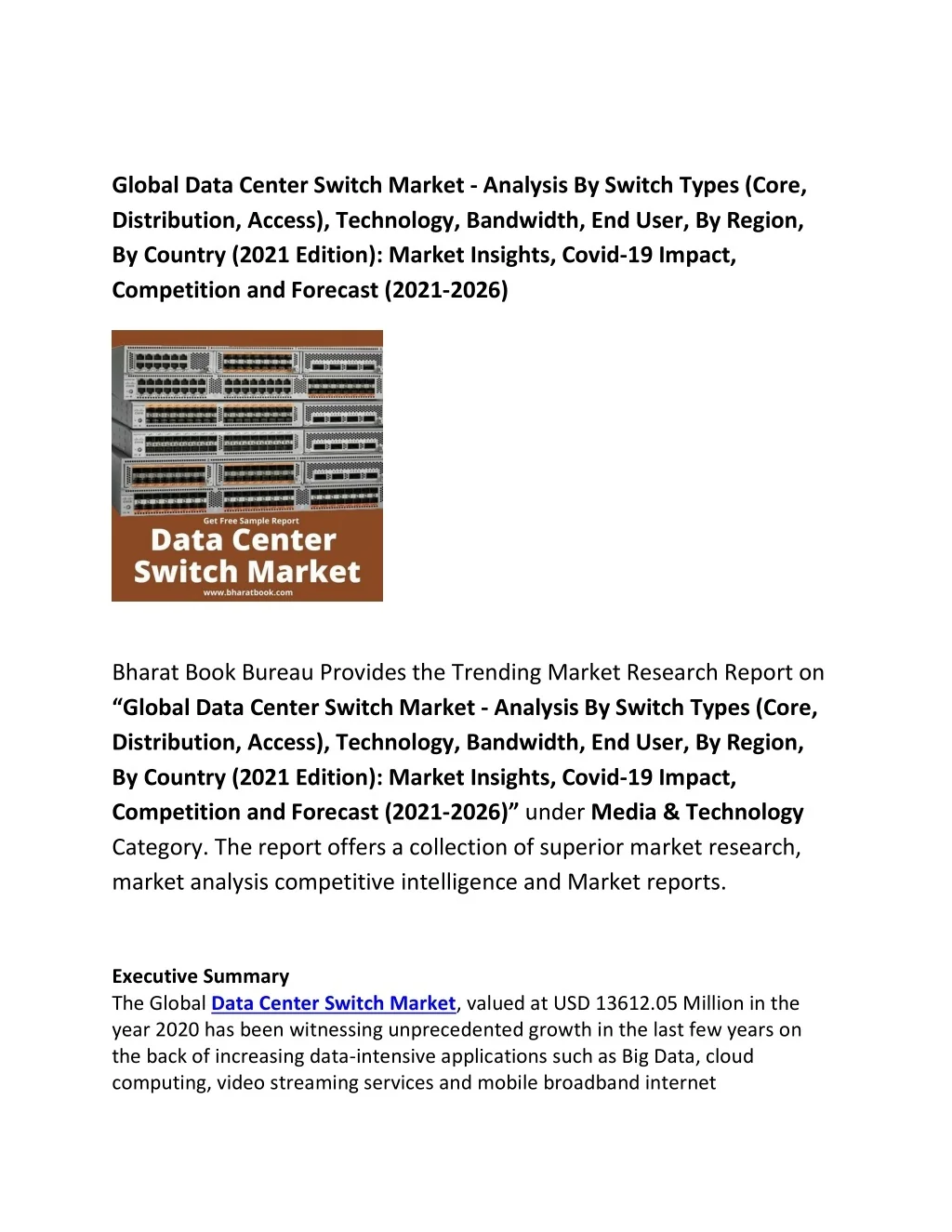 PPT - Global Data Center Switch Market Analysis By Switch Types ...