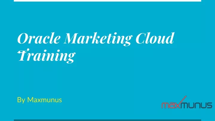 oracle marketing cloud training