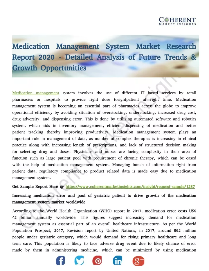 medication management system market research