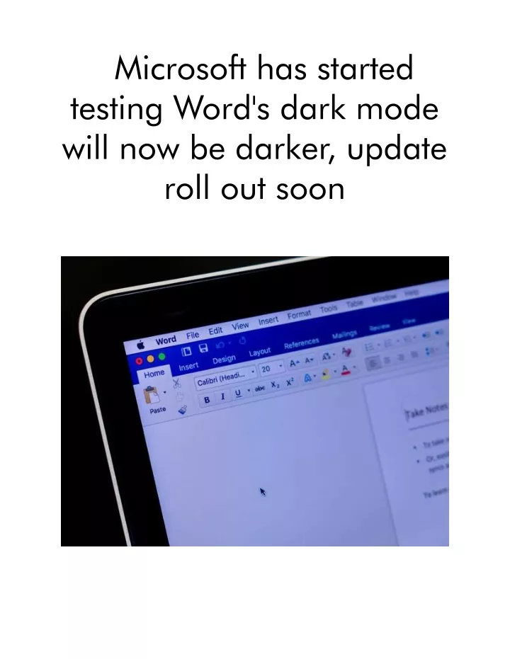 microsoft has started testing word s dark mode