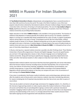 mbbs in russia for indian students 2021