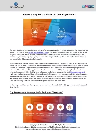 reasons why swift is preferred over objective c