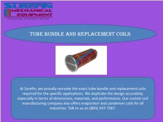 Tube Bundle and Replacement Coils