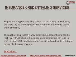 insurance credentialing services