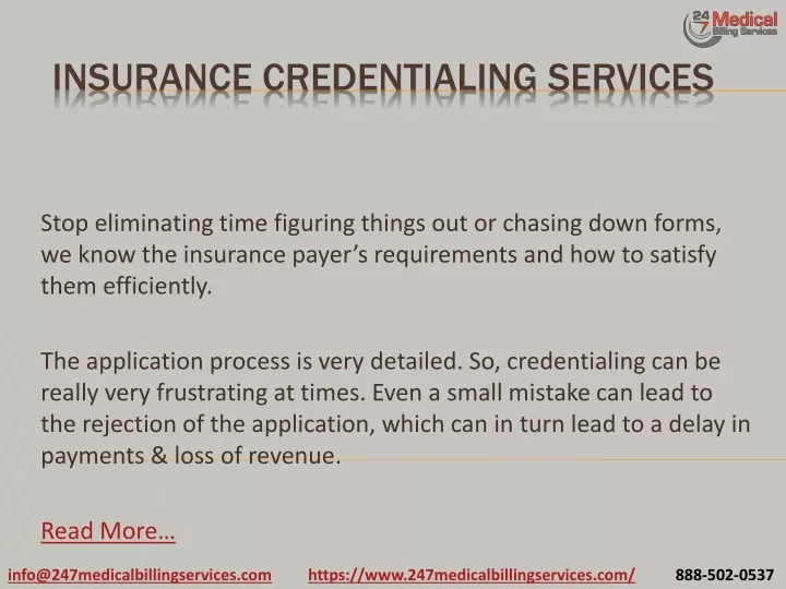 insurance credentialing services