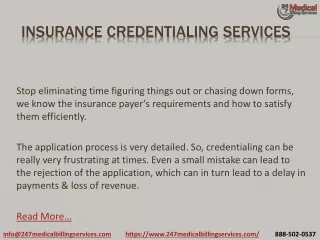 insurance credentialing services