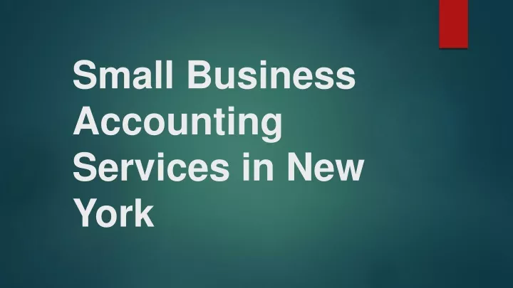 small business accounting services in new york