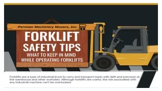 Heavy machinery movers and forklifts Safety in Texas