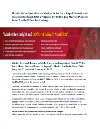mobile video surveillance market