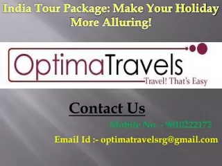 india tour package make your holiday more alluring
