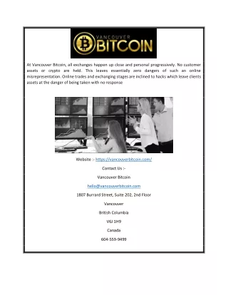 at vancouver bitcoin all exchanges happen