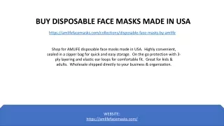 AMLIFE Disposable Face Masks Made in USA